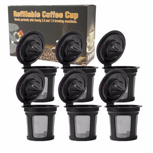 Refillable Coffee Filter Cup Reusable Coffee Pod Filled Capsule Compatible With Keurig 2.0 1.0 K Cup Coffee Makers